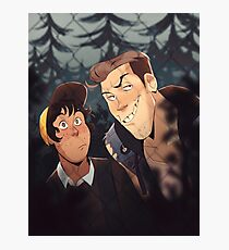 mitch and jonas behind the fence Photographic Print
