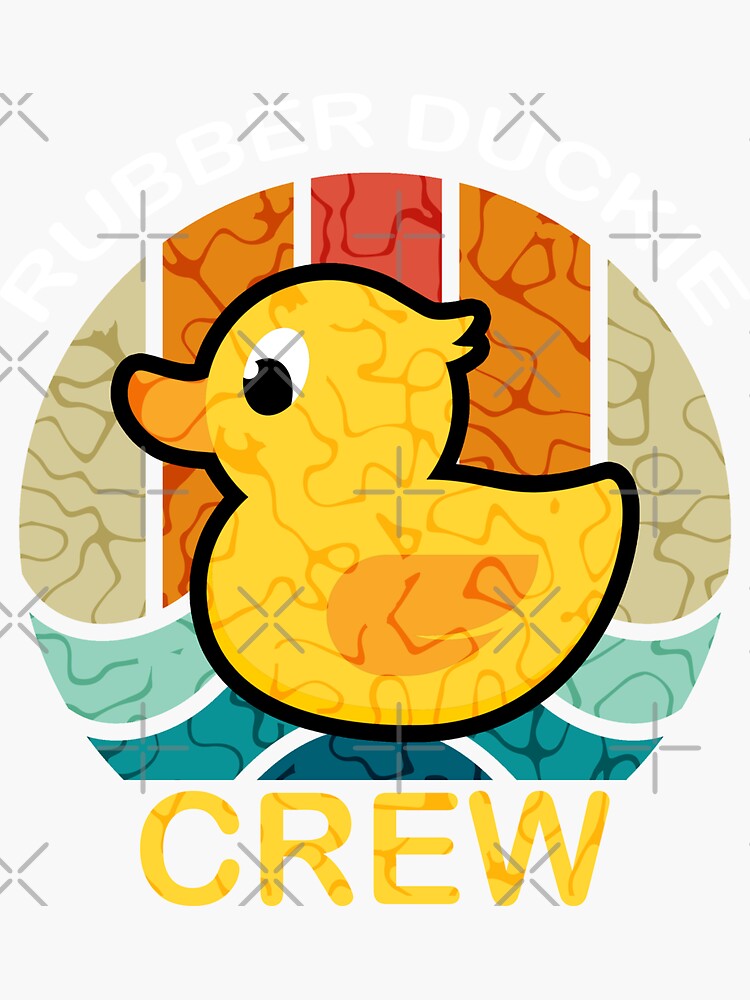 Rubber Duckie Crew Funny Rubber Duck Sticker For Sale By Wiskcie Redbubble 7831