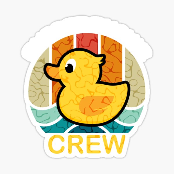 Rubber Duckie Crew Funny Rubber Duck Sticker For Sale By Wiskcie Redbubble 7062