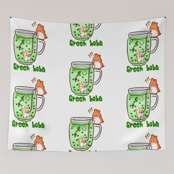 Item preview, Hamster | Hamster Lover - Green boba designed and sold by FennyWijayaMomo.