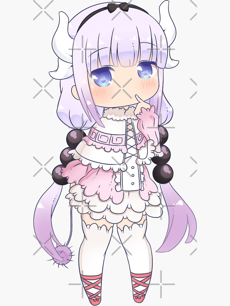 "Kanna Chibi - Kobayashi-san chi no maid dragon" Sticker by Melikitsune