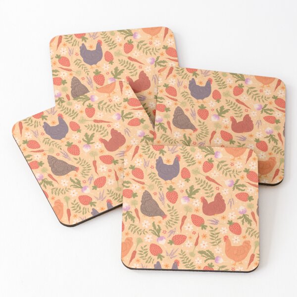 Item preview, Chickens with Strawberries, Carrots, Lavender, and Turnips designed and sold by eleary.