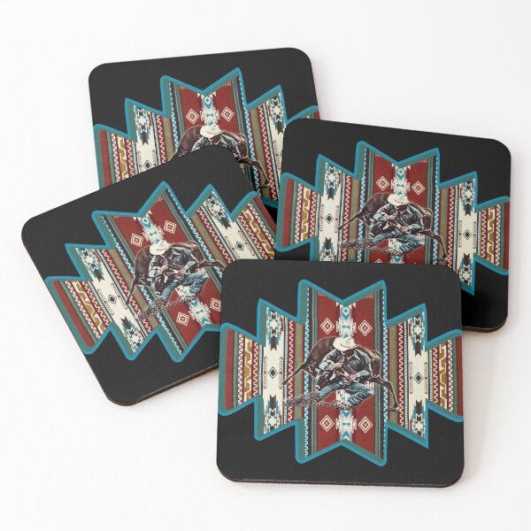 Item preview, Bulldogger - Steer Wrestler Aztec Design designed and sold by handsoftime2020.
