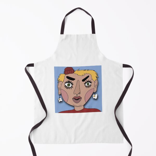 Item preview, Cartoon trippy egg lady portrait designed and sold by artbylilli.