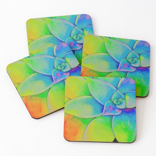 Item preview, Fluorescent Rainbow Succulent No. 00 designed and sold by ToriSolomonArt.