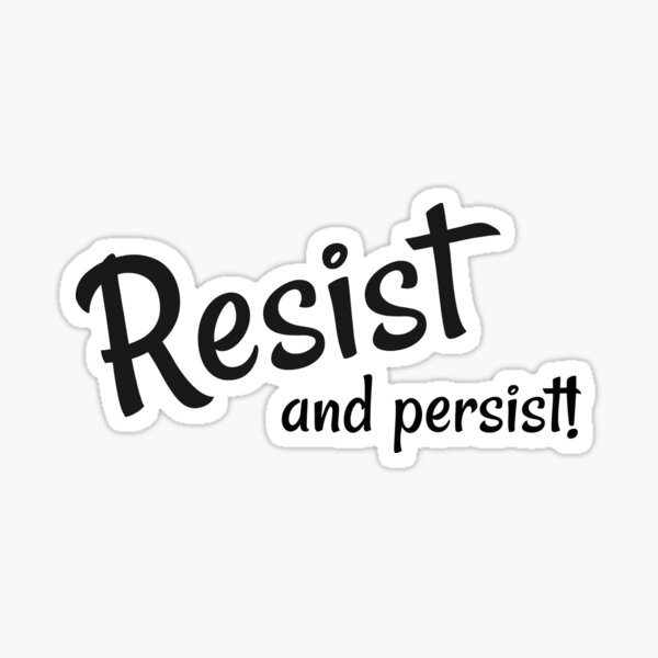 Vista previa del artículo con la obra «Resistir y persistir», diseñado y vendido por nyah14.