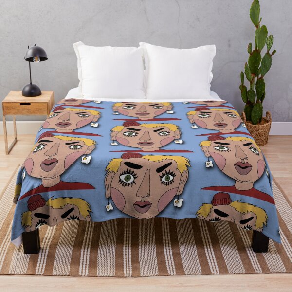 Item preview, Cartoon trippy egg lady portrait designed and sold by artbylilli.
