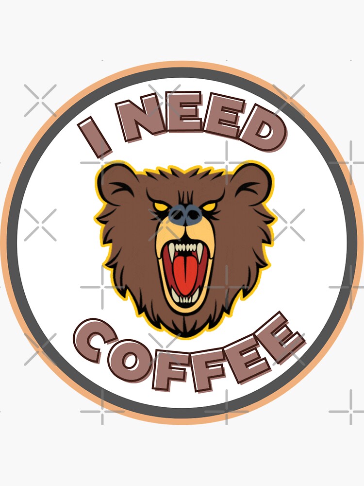 Bear Need Coffee Sticker For Sale By Arterodrigo Redbubble 3745