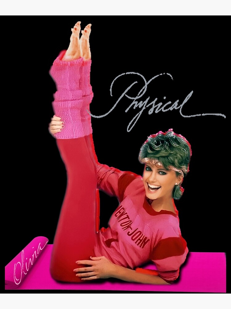Disover Physical Yoga  80s music Olivia Newton-John Premium Matte Vertical Poster