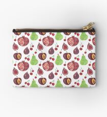 Plums Pears and Pomegranates Zipper Pouch