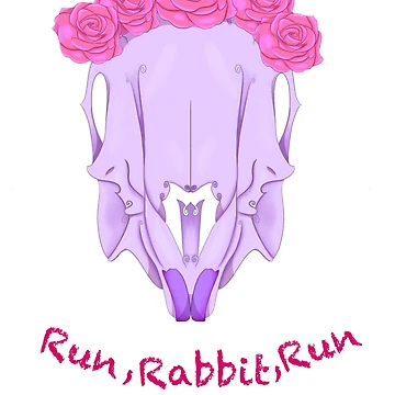 Artwork thumbnail, Run, Rabbit, Run by Ferral Waffle's Stickers