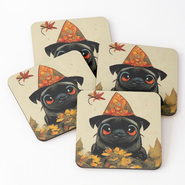 Item preview, Fall Pug designed and sold by Space Frog Art ⭐⭐⭐⭐⭐.