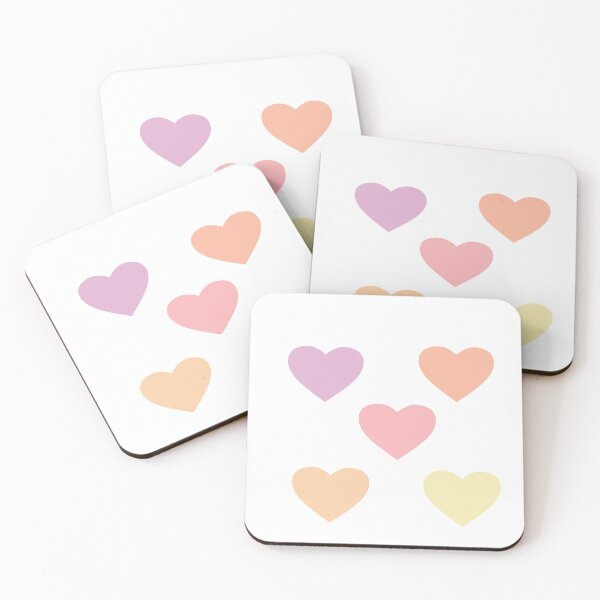 Aperçu de l'œuvre Coeurs pastel chauds créée et vendue par zoocuties.