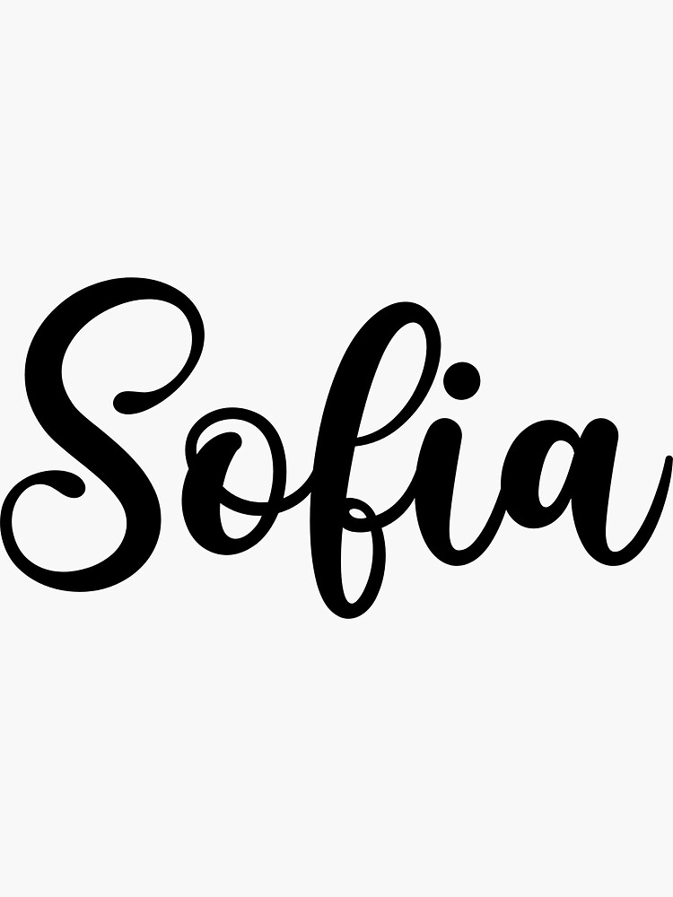 Sofia Name Handwritten Calligraphy Sticker For Sale By Yelenastore