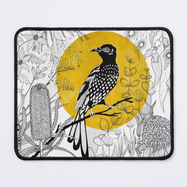 Item preview, Regent Honeyeater Endangered Australia Native Bird Floral designed and sold by DucksandBoats.