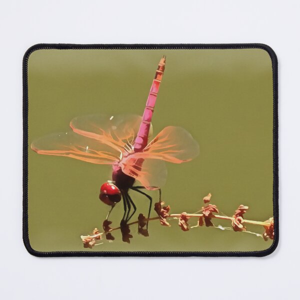 Item preview, Bright Red Violet Dropwing Isolated On Green Acrylic Painting designed and sold by taiche.