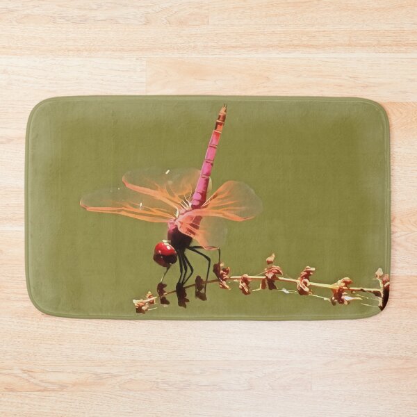 Item preview, Bright Red Violet Dropwing Isolated On Green Acrylic Painting designed and sold by taiche.