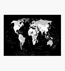 world map Photographic Print