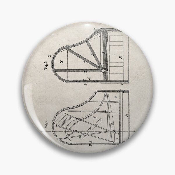 Item preview, Steinway Grand Piano Patent - Piano Player Art - Antique designed and sold by patentpress.