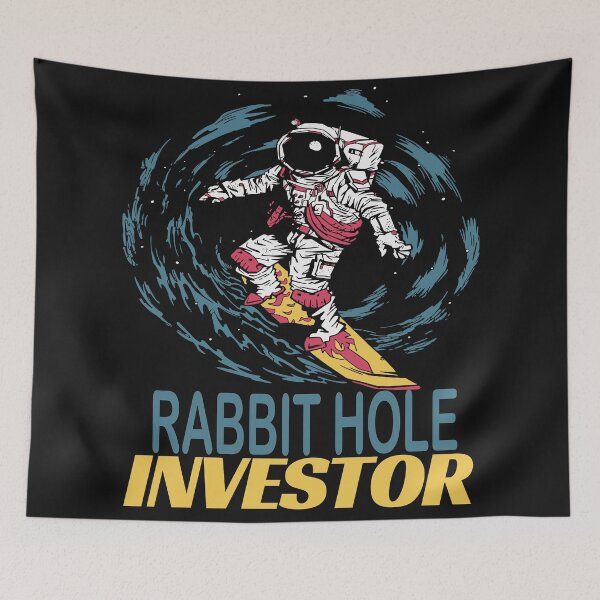 Item preview,  Surfing Astronaut in outer space  - Rabbit Hole Investor - Too the Moon designed and sold by BearMrktGenius.