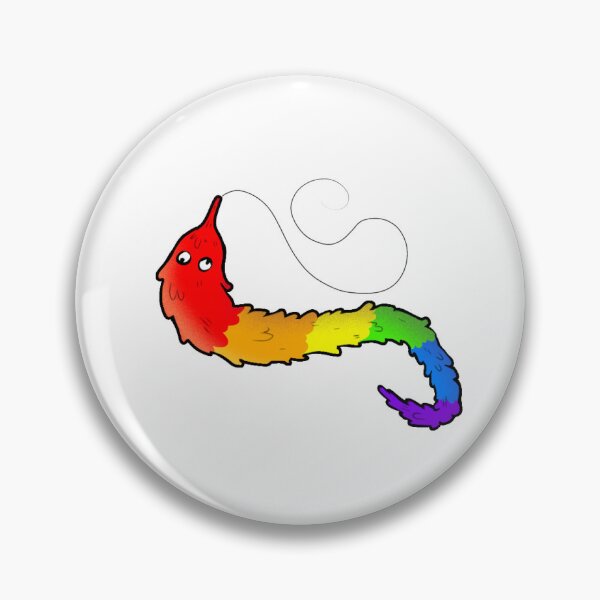 Item preview, rainbow worm on a string  designed and sold by spaceysparklez.