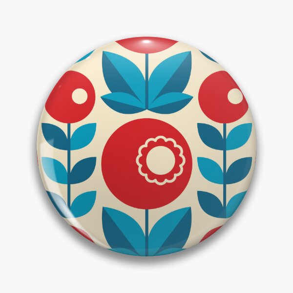 Item preview, 1077 - retro berries, blue - red designed and sold by RouCouCou.