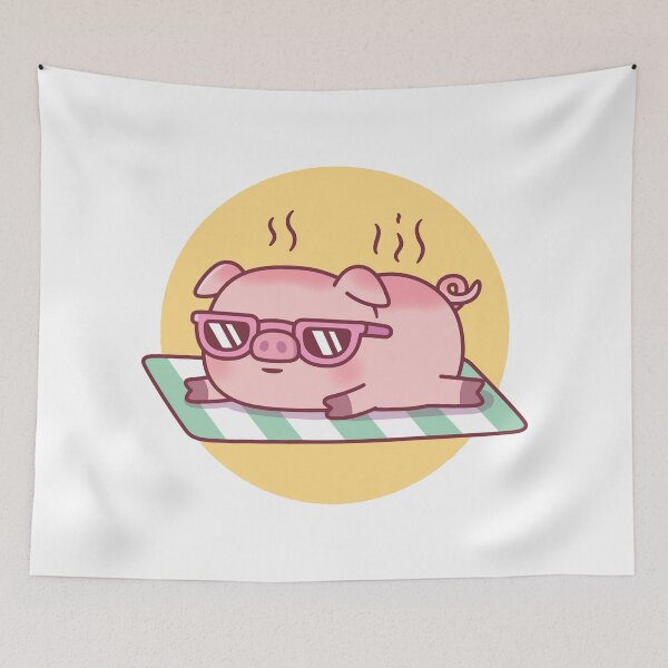 Item preview, Cute Piggy With Sunglasses Gets Sunburned designed and sold by rustydoodle.