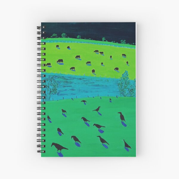 Black currawongs Spiral Notebook