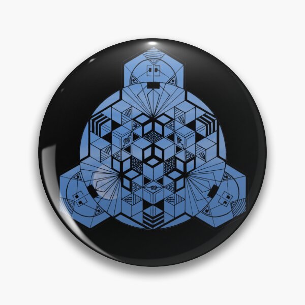 Artikelvorschau, Blue Moon Cube Mandala 180° verkleinert entworfen und verkauft von createVisions.