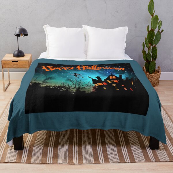 Item preview, Creepy Halloween House With A Witch Flying designed and sold by ThuyNhan.