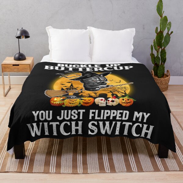 Item preview, Cat Buckle Up Buttercup You Just Flipped My Witch Switch designed and sold by Makebashington.