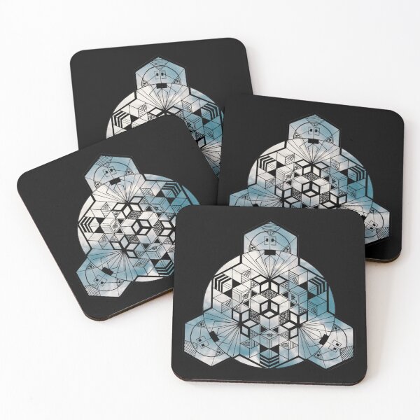 Item preview, Cloudy Cube Mandala 180° Resized designed and sold by createVisions.