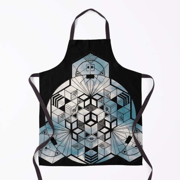 Item preview, Cloudy Cube Mandala 180° Resized designed and sold by createVisions.