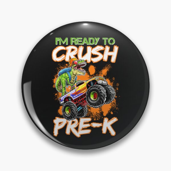 Item preview, Crush Pre-k Dinosaur Monster Truck Back to School Boys Kids designed and sold by Makebashington.