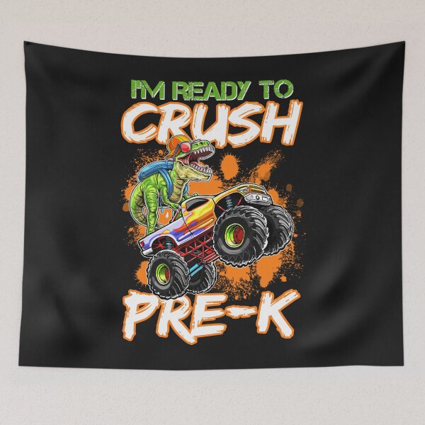 Item preview, Crush Pre-k Dinosaur Monster Truck Back to School Boys Kids designed and sold by Makebashington.