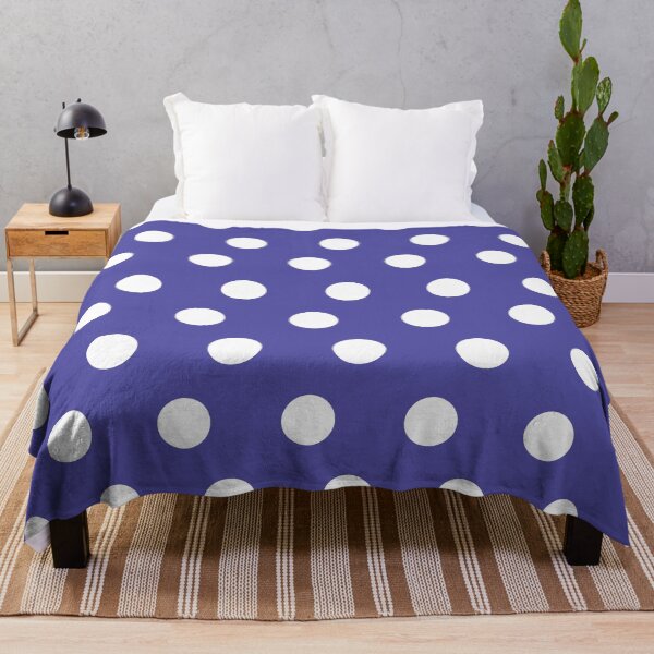 Item preview, Classic Polka Dot Pattern_White Vivid Purple Violet Purple Lavender Purple designed and sold by mimihuang creations.