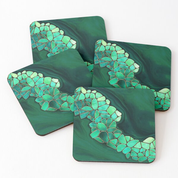 Item preview, Voronoi cells abstract -  green palette designed and sold by k9printart.
