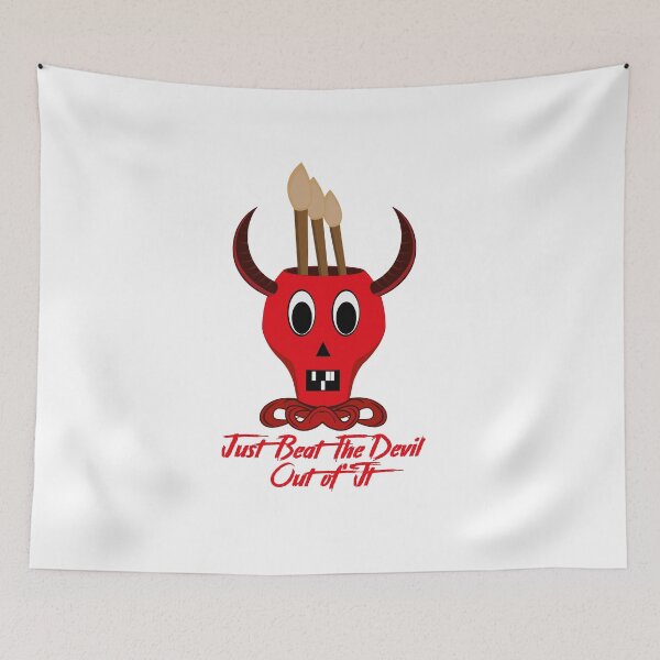 Item preview, JUST BEAT THE DEVIL OUT OF IT -  Brush Holder designed and sold by SaShaCreations.