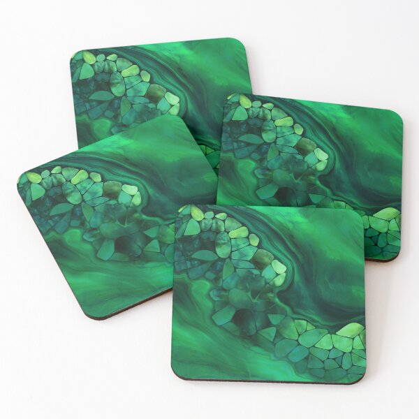 Item preview, Voronoi cells abstract -  green palette designed and sold by k9printart.