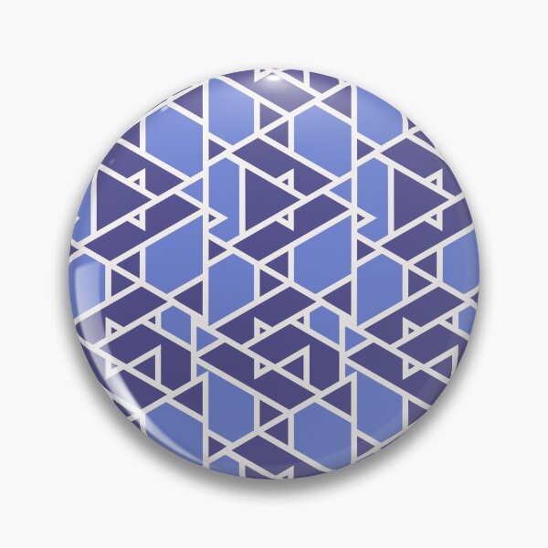 Artikelvorschau, Blaue Indigo-geometrische Muster | Dreiecke entworfen und verkauft von deepgoa.