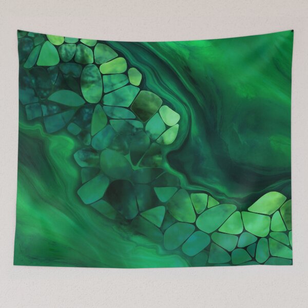 Item preview, Voronoi cells abstract -  green palette designed and sold by k9printart.