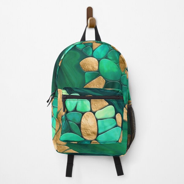 Item preview, Voronoi cells abstract - greens and gold designed and sold by k9printart.
