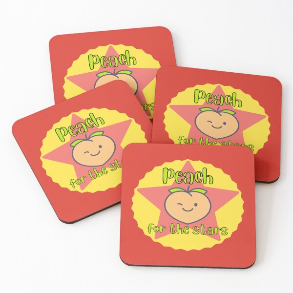 Item preview, Peach Reach for the Stars Funny Cute Food Teacher Reward designed and sold by mayamay0.
