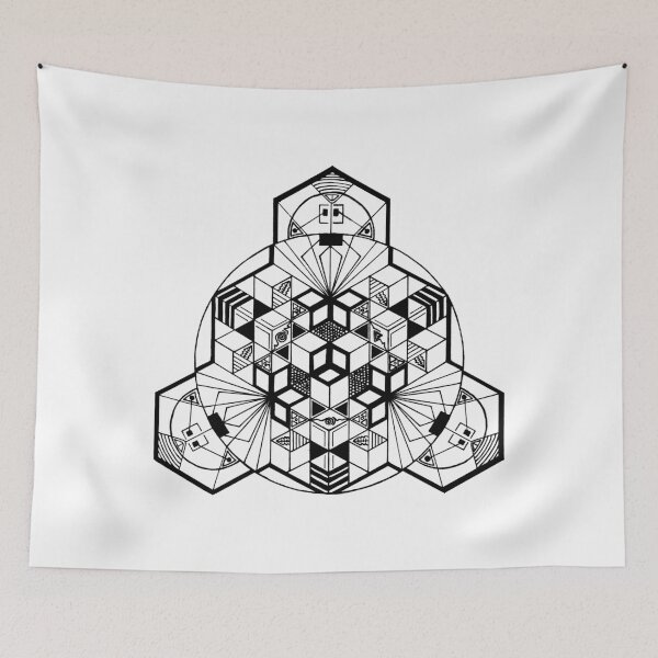 Item preview, Cube Mandala 180° Resized designed and sold by createVisions.