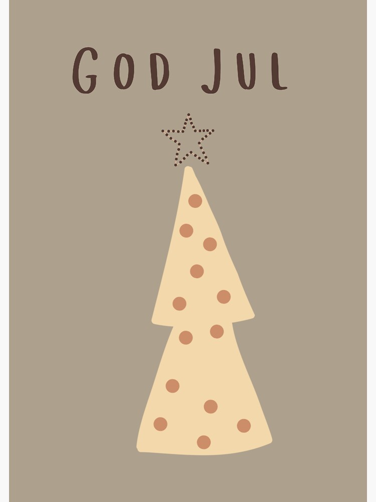 "God Jul (julkort) Swedish Christmas Scandinavian design " Sticker for ...