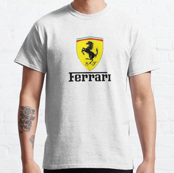Ferrari Scuderia 2018 T-shirt classique en coton pour homme avec logo officiel 