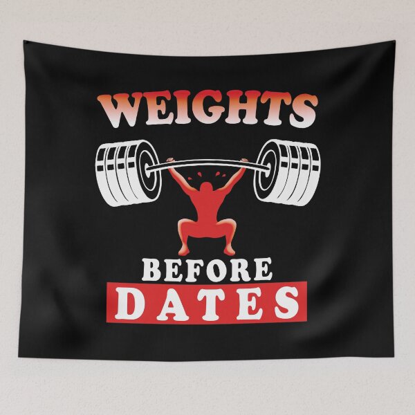 Item preview, Weights Before Dates | Motivational Bodybuilding Training Quote designed and sold by TMBTM.