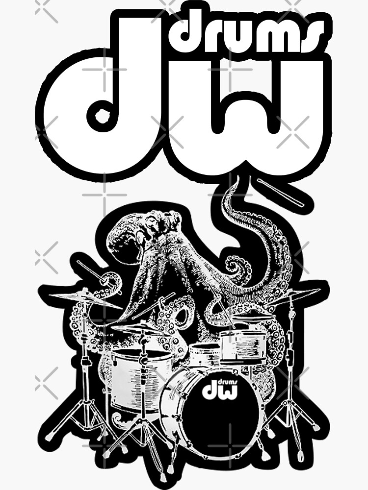 "OCTOPUS DRUMMER DW DRUMS" Sticker for Sale by TEEjDESIGN Redbubble