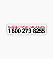 National Suicide Prevention Lifeline Sticker
