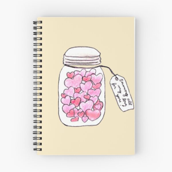 Item preview, glass jar filled with hearts designed and sold by si3iy.